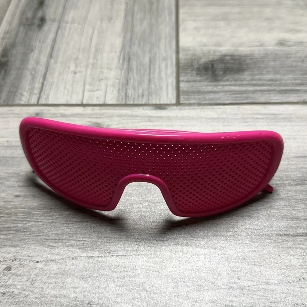 NYS Colllection Womens Pinhole Myopia Anti Fatigue Hallow Eyeglasses Pink